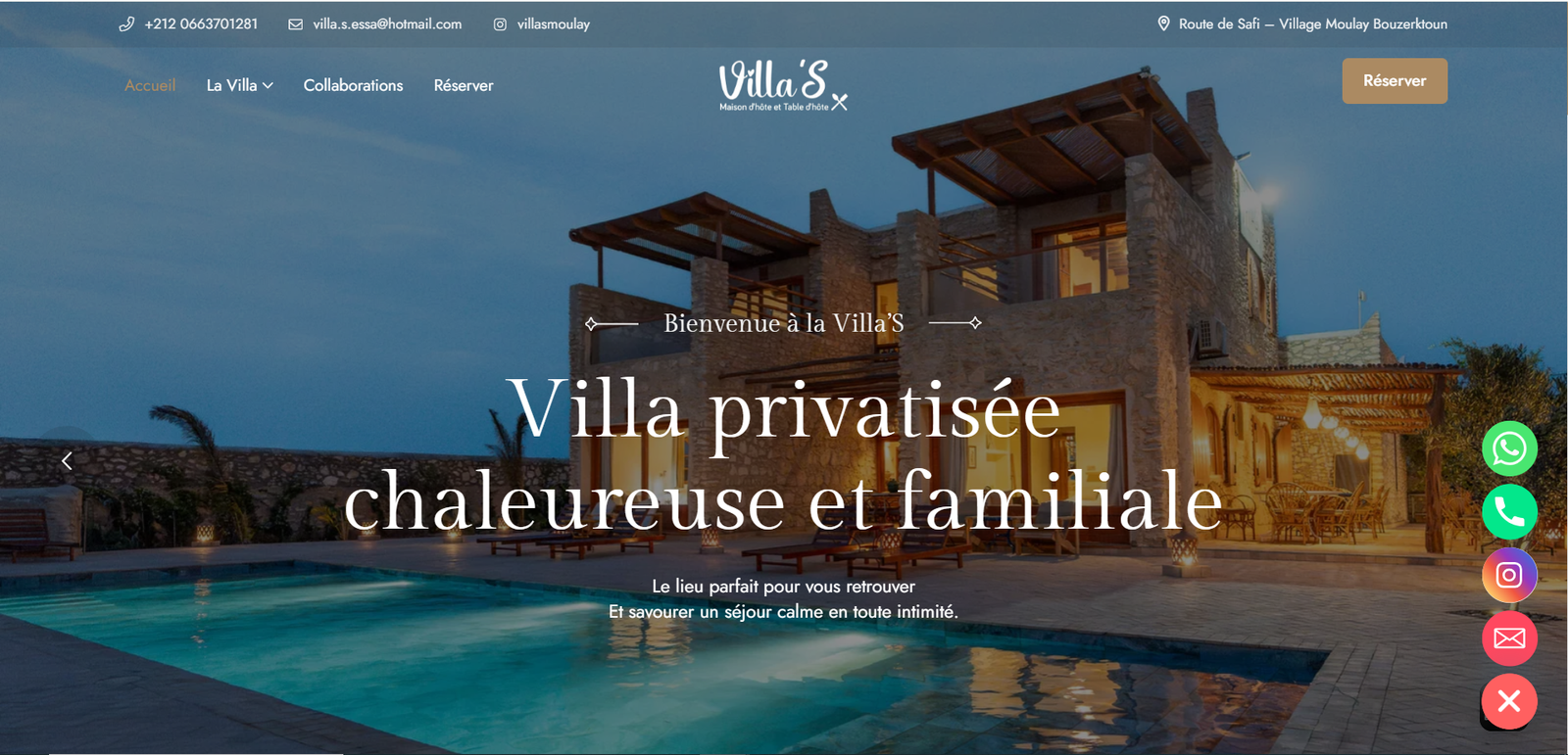 villa S site web